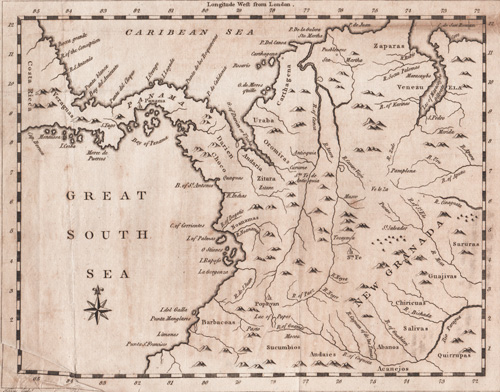 Nuova e coretta Carta dell Indie Occidental cavata dalle migliori autoritas (1763)